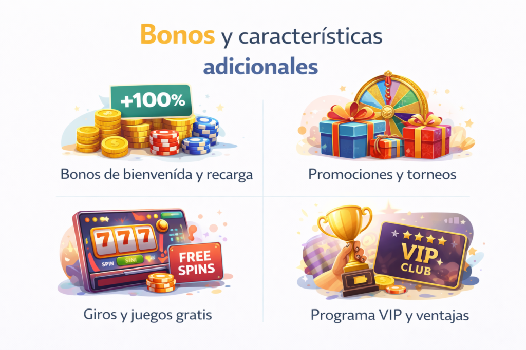 Bonos y características adicionales